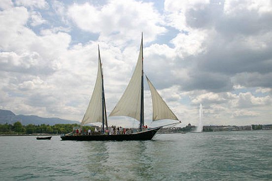 Neptune – Lake Geneva lateener built 1904 – Registered historic vessel.